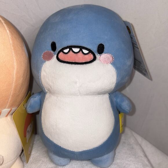 Chubby Shark & Squishy Mushroom Plush Stuffed Animal Gatcha Toy NWT - Picture 5 of 14